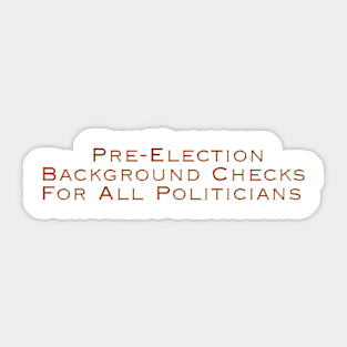 Background Checks Sticker